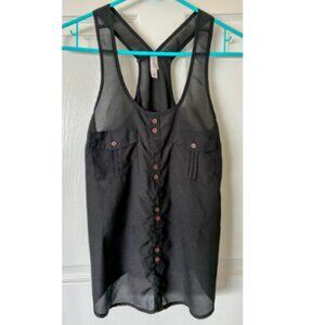 xhilaration XS sleeveless black racerback tank